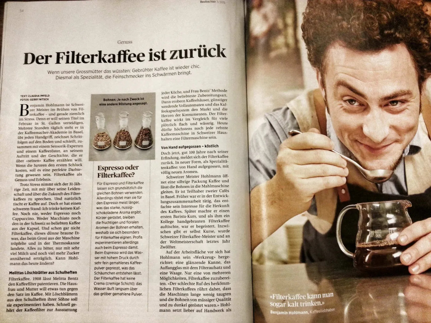 Beobachter: „Trend – Der Filterkaffee ist zurück“