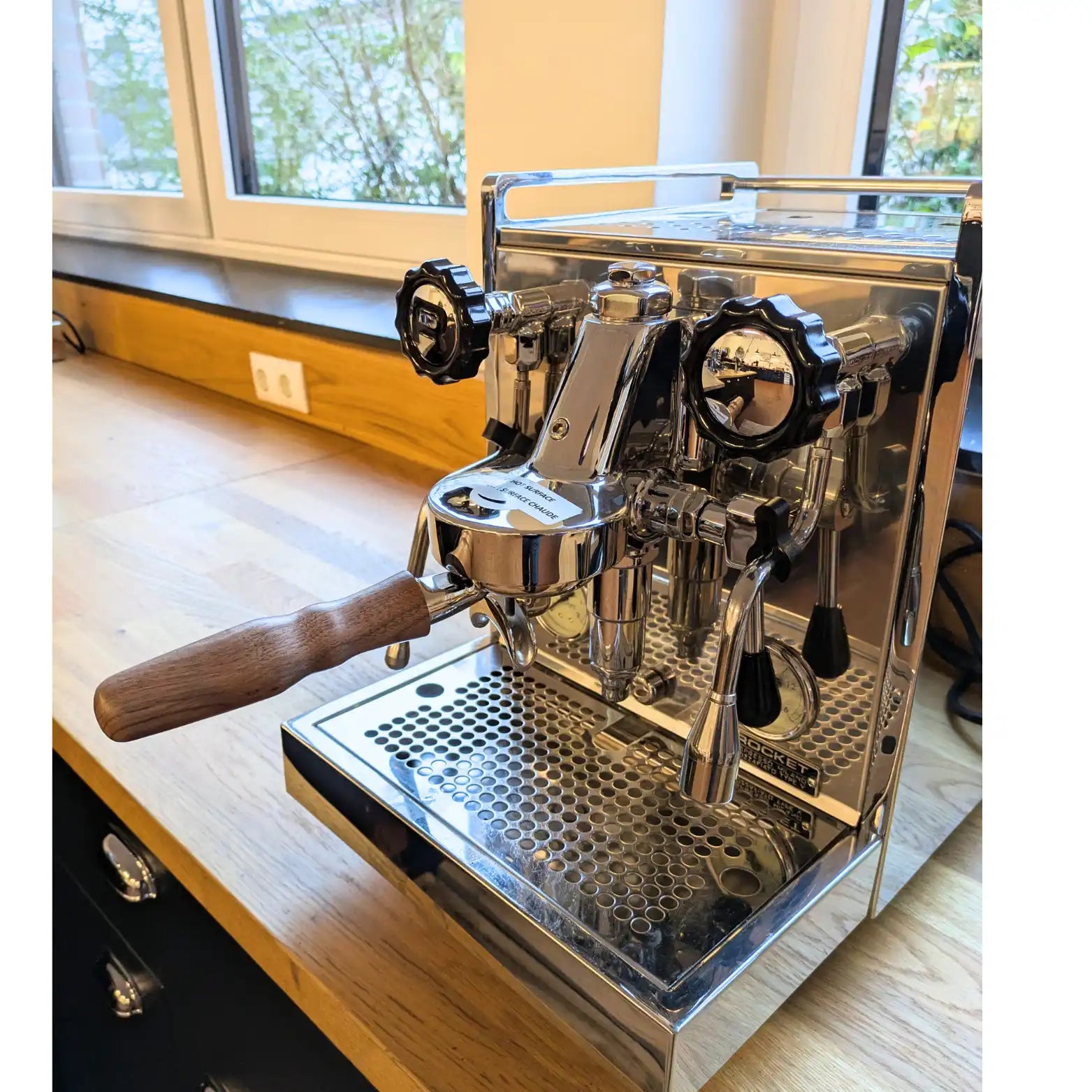 Doppelauslauf Siebträger E61/58mm - Vorderteil