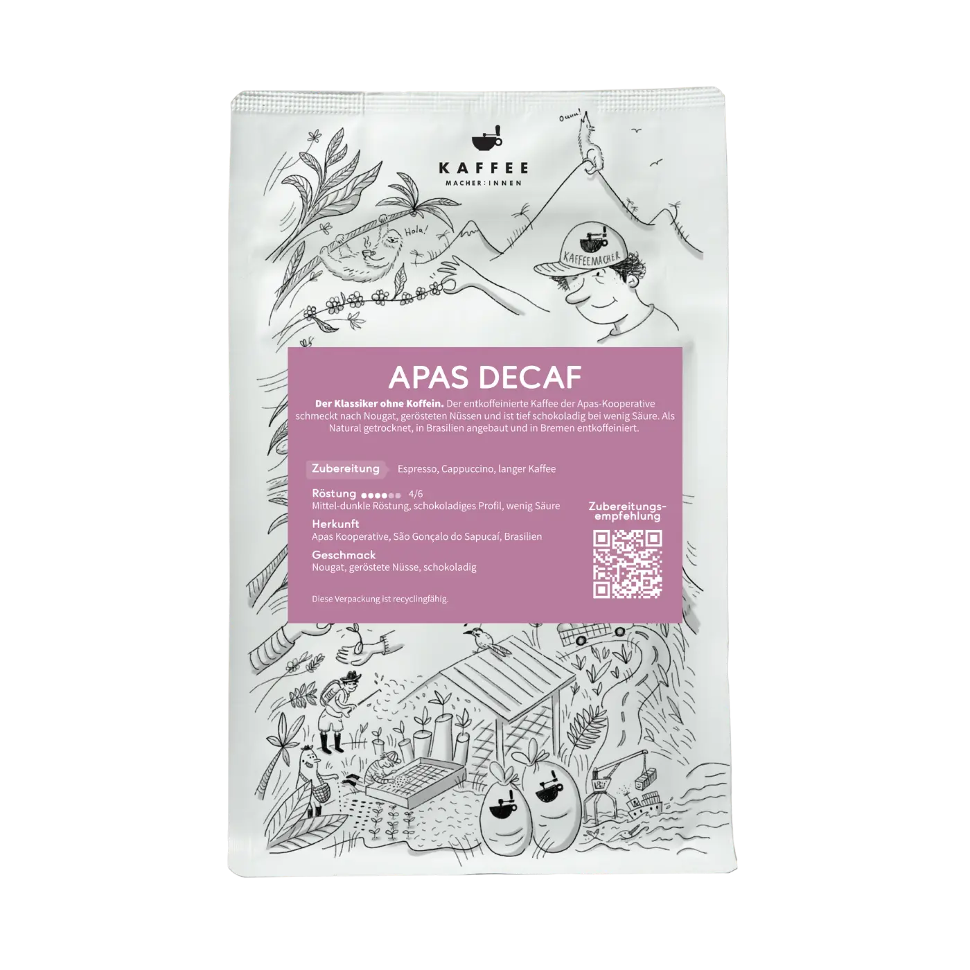 Apas Decaf, Entkoffeinierter Espresso aus Brasilien