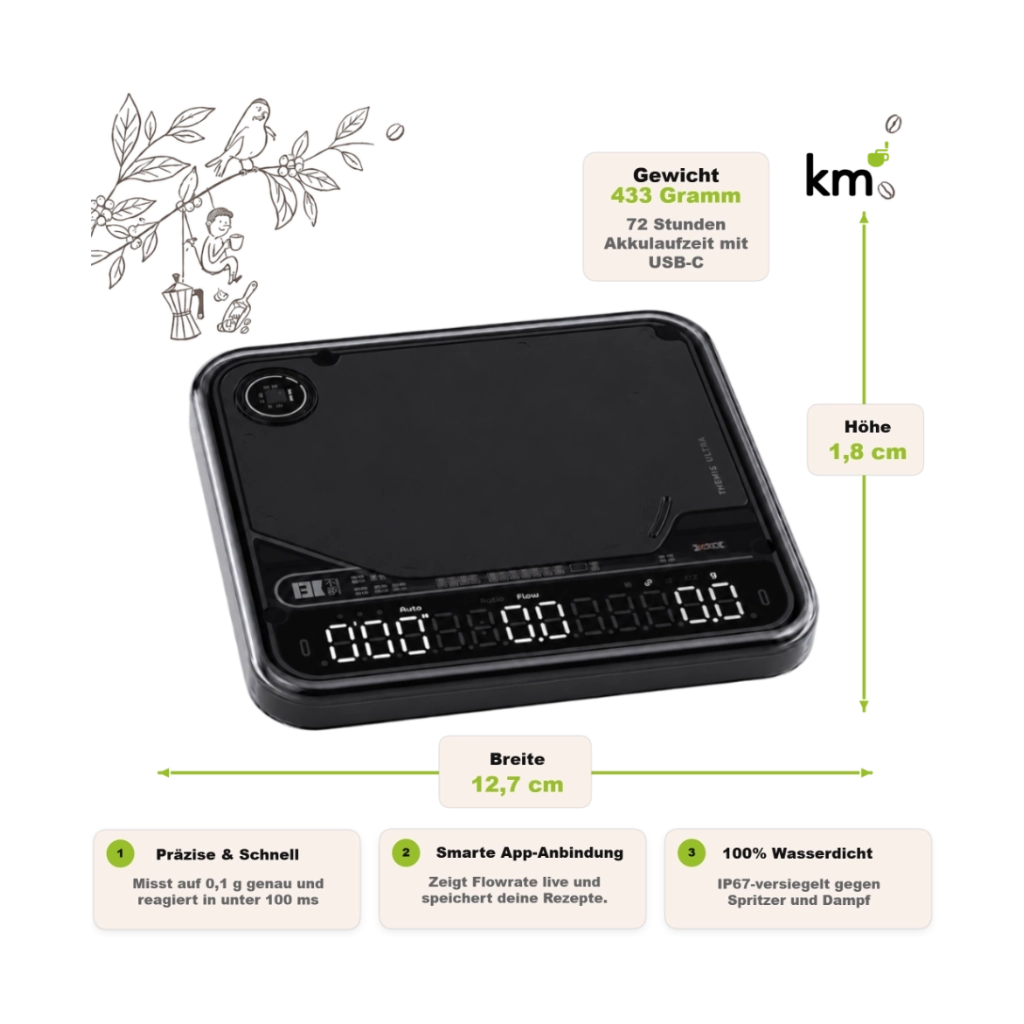 BOOKOO Themis Ultra - Bluetooth Kaffeewaage