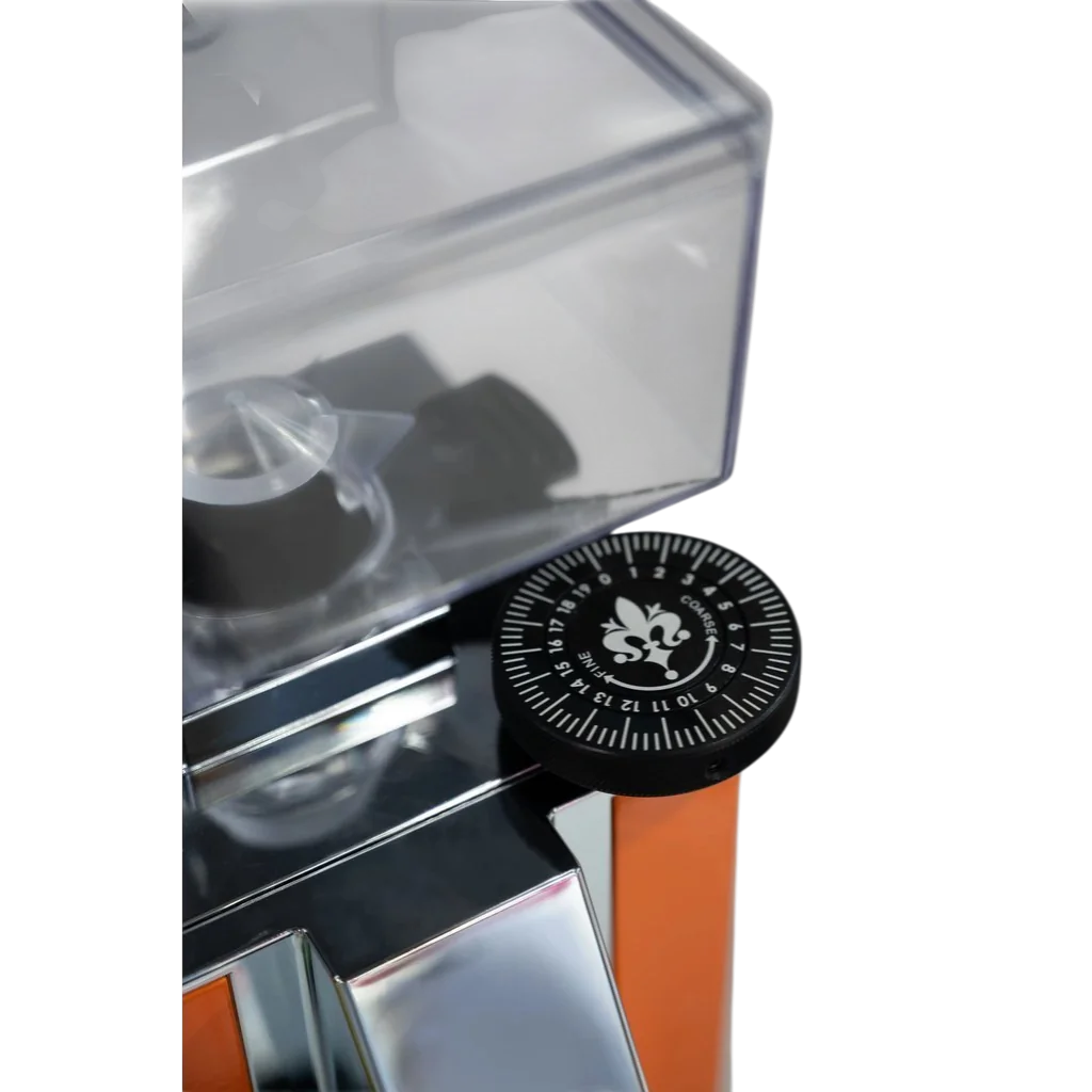 Eureka Mignon King Size Grind Dial an Eureka, Nahaufnahme