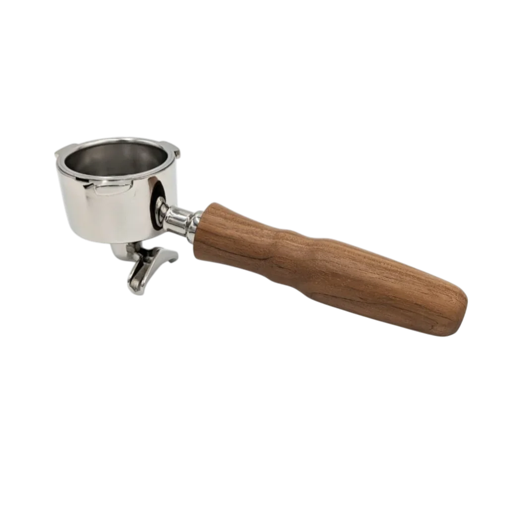 Siebträger 2er Auslauf mit Walnuss-Griff