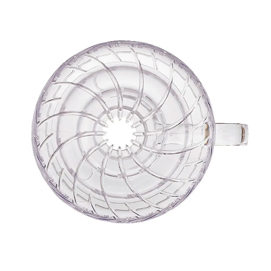 Hario V60 Kunststoff Filter, Ansicht von oben