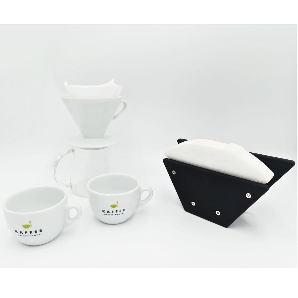 Coffee filter bag holder - standing or hanging
