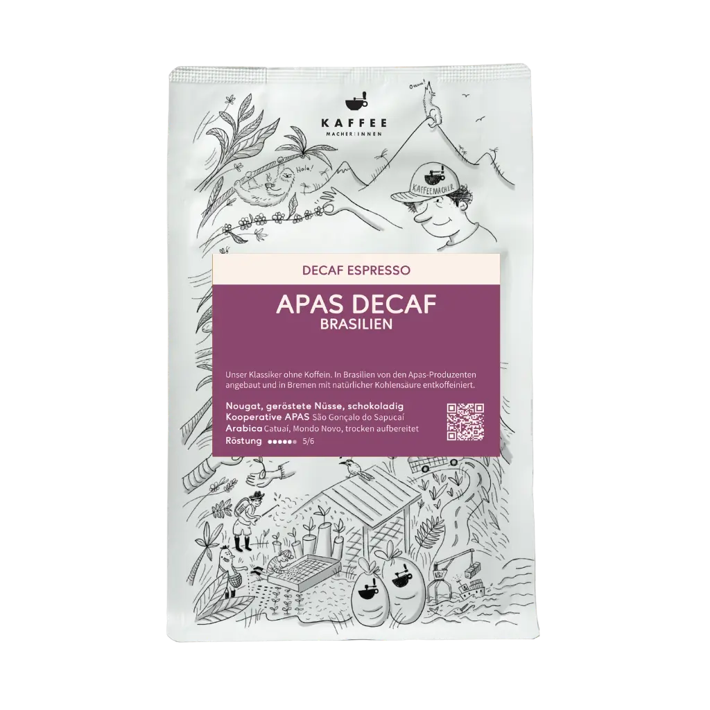 Apas Decaf, decaffeinated espresso from Brazil