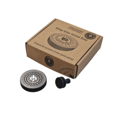 Eureka Mignon King Size Grind Dial und reguläres Rad im Vergleich nebeneinander, mit Verpackung 