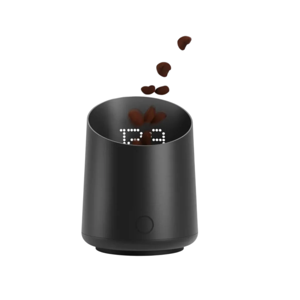 Subscale Vorderansicht, wird befüllt mit Kaffeebohnen
